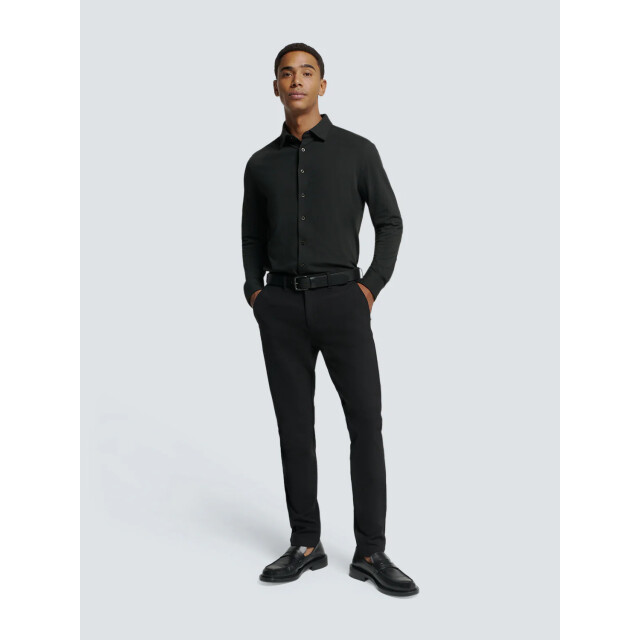 No Excess Heren jersey pique overhemd n4186 020 black NoExcess Overhemd N4186 020Black large
