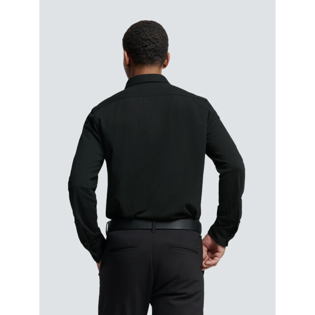 No Excess Heren jersey pique overhemd n4186 020 black NoExcess Overhemd N4186 020Black large