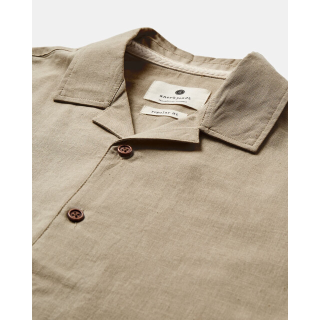 Anerkjendt 901934 akleo s/s cot.linen shirt 0536 feather grey 901934 large
