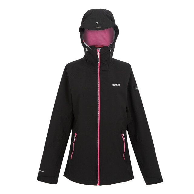 Regatta Dames raddick ii waterdichte jas UTRG10610_blackpinkpotion large