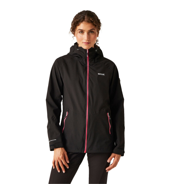 Regatta Dames raddick ii waterdichte jas UTRG10610_blackpinkpotion large