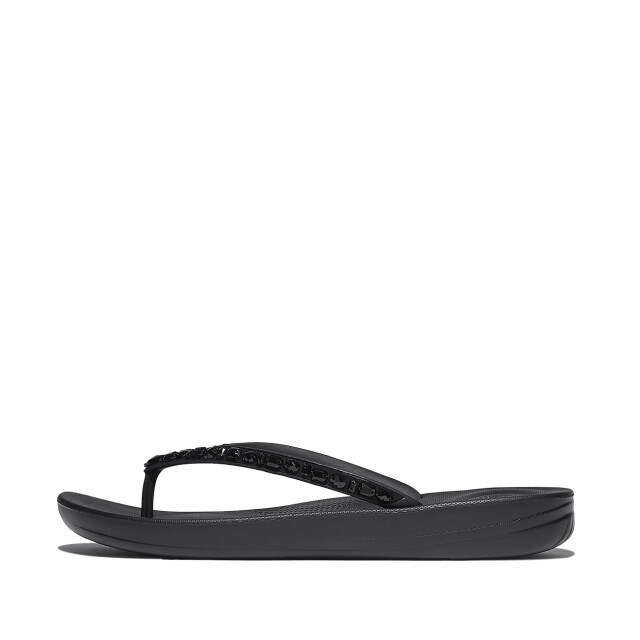 FitFlop Iqushion multi-crystal ergonomic flip-flops JC8 large