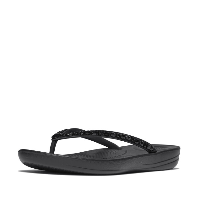 FitFlop Iqushion multi-crystal ergonomic flip-flops JC8 large