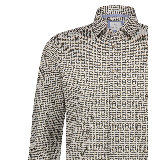 Blue Industry Het retro print overhemd | 5118.51-GREEN large