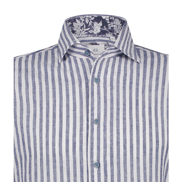 Blue Industry Het gestreepte katoenen overhemd | 5114.51-NAVY large