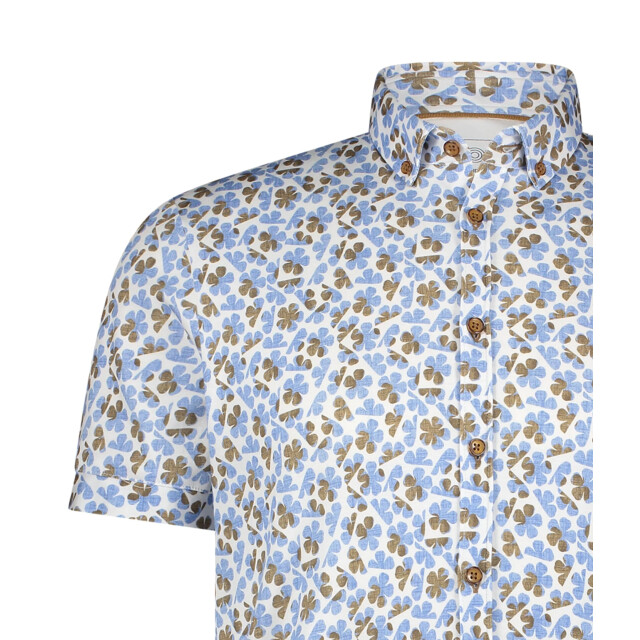 Blue Industry Het korte mouwen overhemd met bloemenprint | 5127.51-BLUE large
