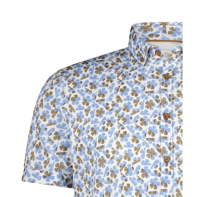 Blue Industry Het korte mouwen overhemd met bloemenprint | 5127.51-BLUE large