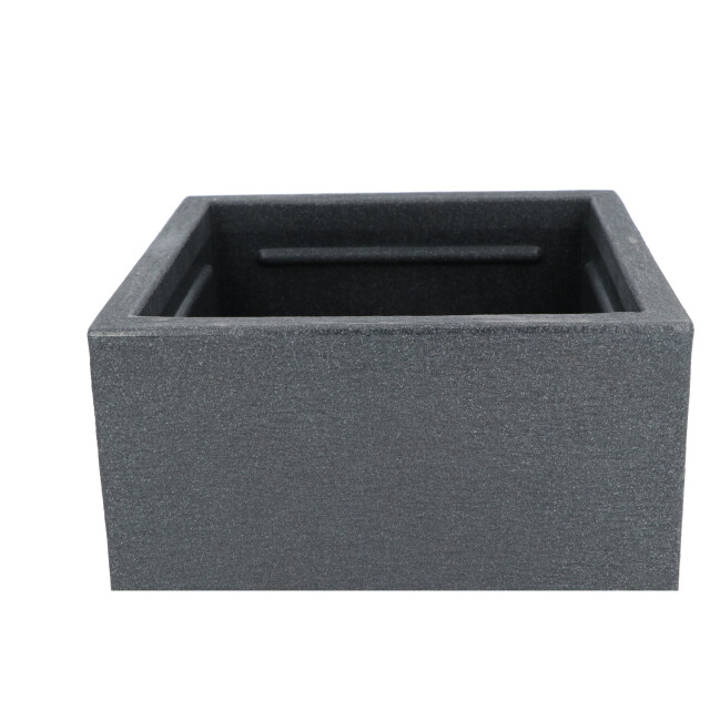 4gardenz Plantenbak stone 30x30x40 cm bloembak binnen en buiten antraciet 3047576 large