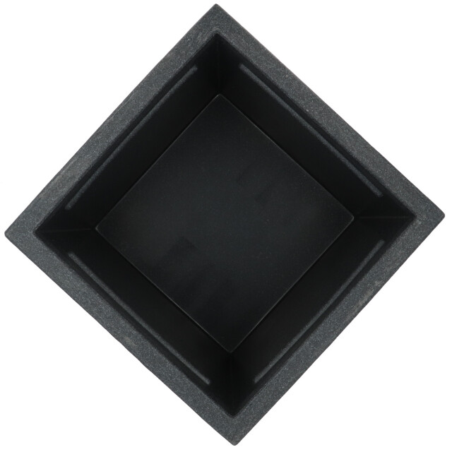4gardenz Plantenbak stone 30x30x40 cm bloembak binnen en buiten antraciet 3047576 large