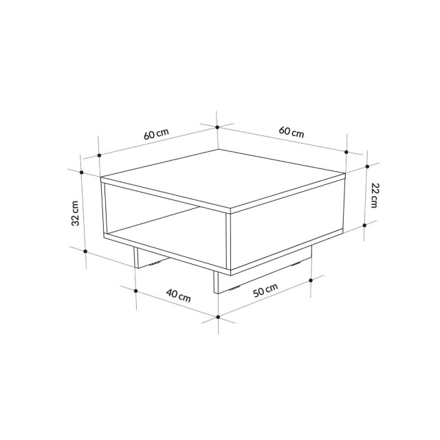 CaliCosy Salontafel 1 plank l60 cm hola 3175391 large