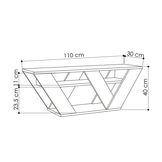 CaliCosy Meubel tv 3 planken l110 cm pipralla 3175390 large