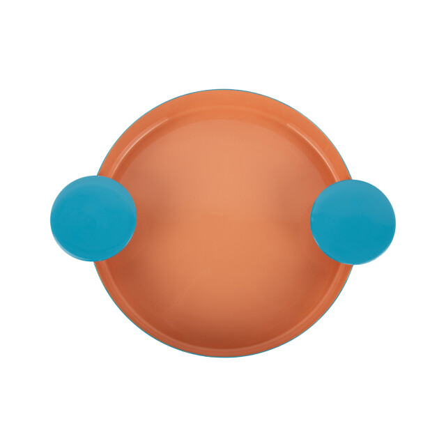 Present Time dienblad double funky medium peach orange & aqua blue 3062359 large