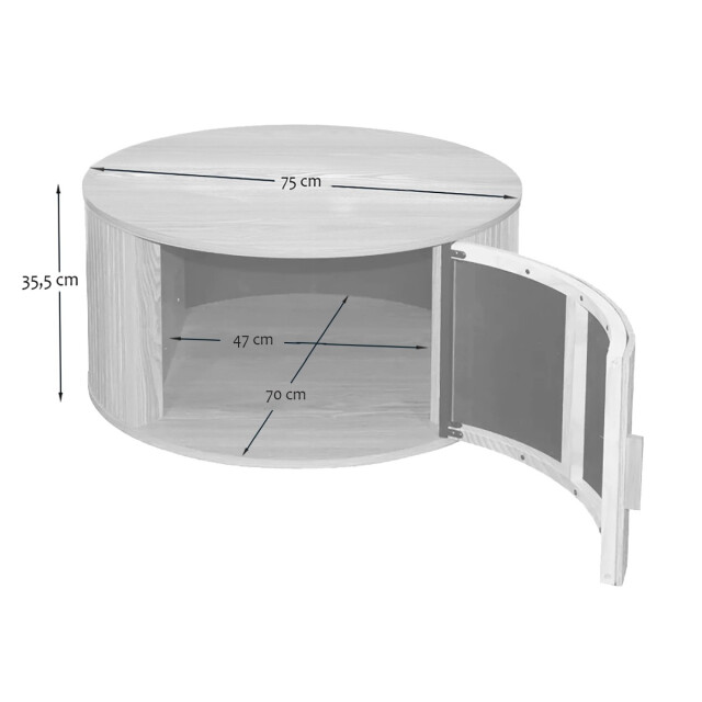 CaliCosy Ronde salontafel met opbergruimte d75 cm ernest 3079375 large