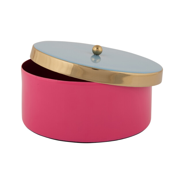Present Time opbergbox double funky medium bright pink & soft blue 3062326 large