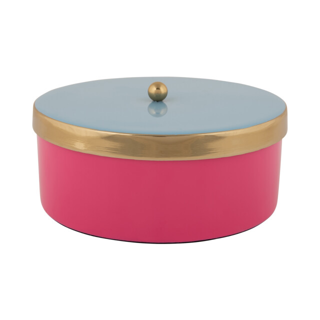 Present Time opbergbox double funky medium bright pink & soft blue 3062326 large