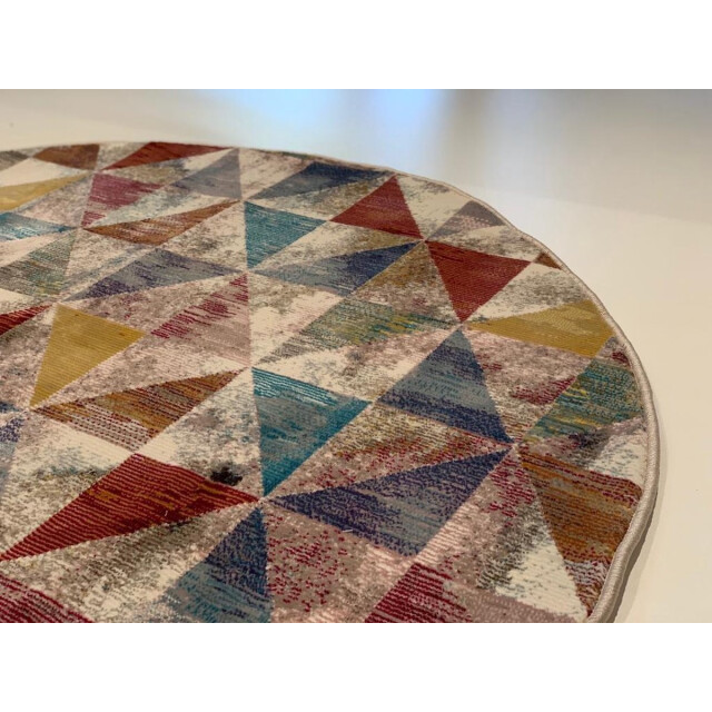 Muratap Picasso sahra vintage rond vloerkleed multi laagpolig- 200 cm rond 3176422 large