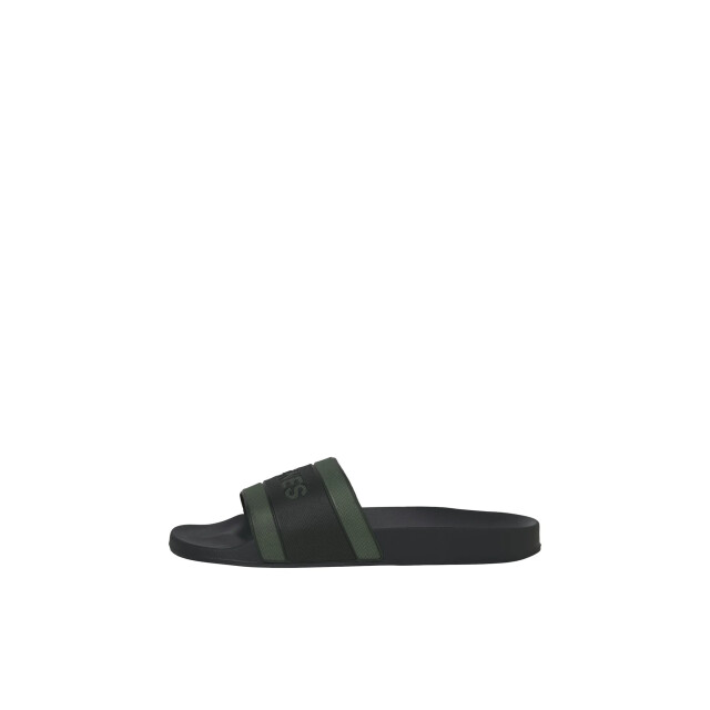 Jack & Jones Heren badslippers jfwjarred antraciet/donkergroen 12274561-Antra/Groen large