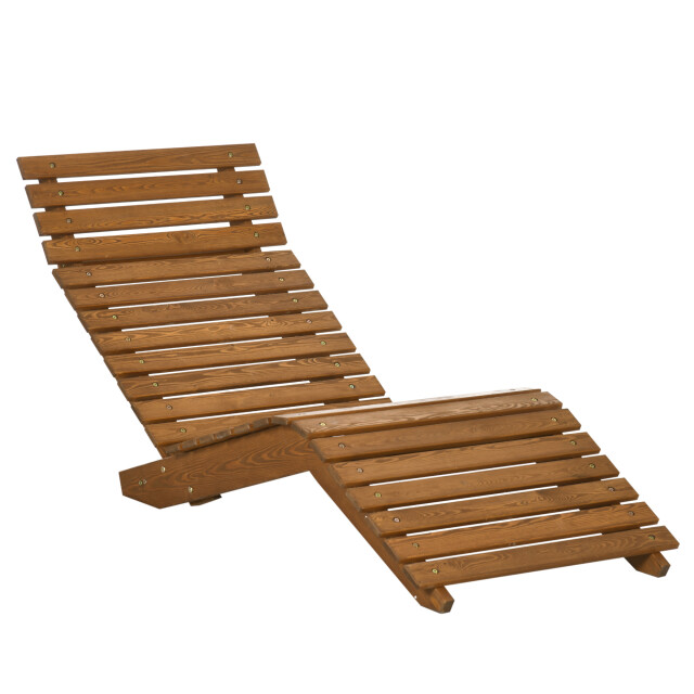 4goodz Outsunny ligstoel saunabank hout loungebed tot 120 kg 3177768 large