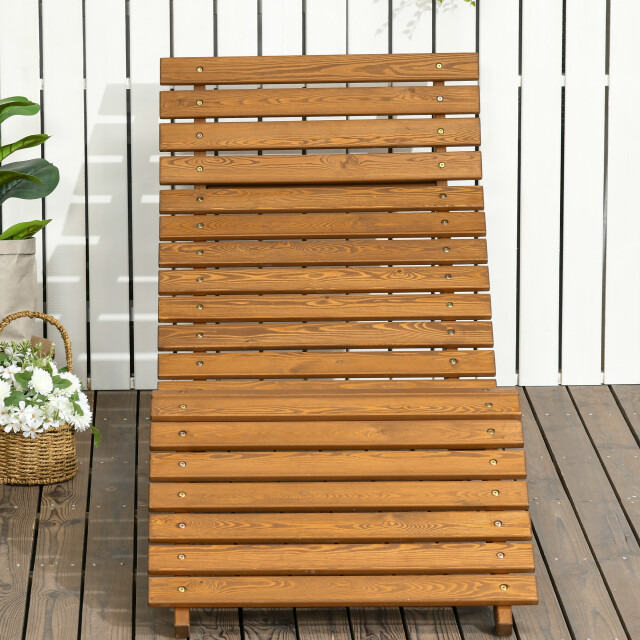 4goodz Outsunny ligstoel saunabank hout loungebed tot 120 kg 3177768 large