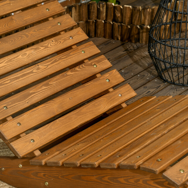 4goodz Outsunny ligstoel saunabank hout loungebed tot 120 kg 3177768 large