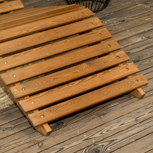 4goodz Outsunny ligstoel saunabank hout loungebed tot 120 kg 3177768 large