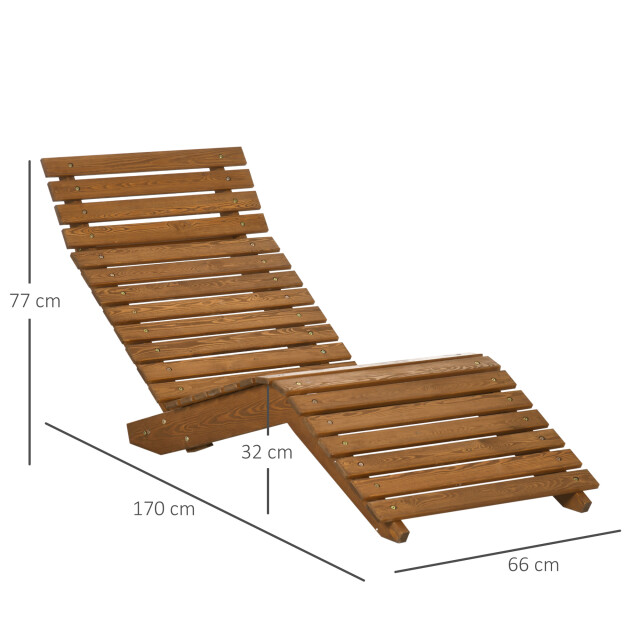 4goodz Outsunny ligstoel saunabank hout loungebed tot 120 kg 3177768 large