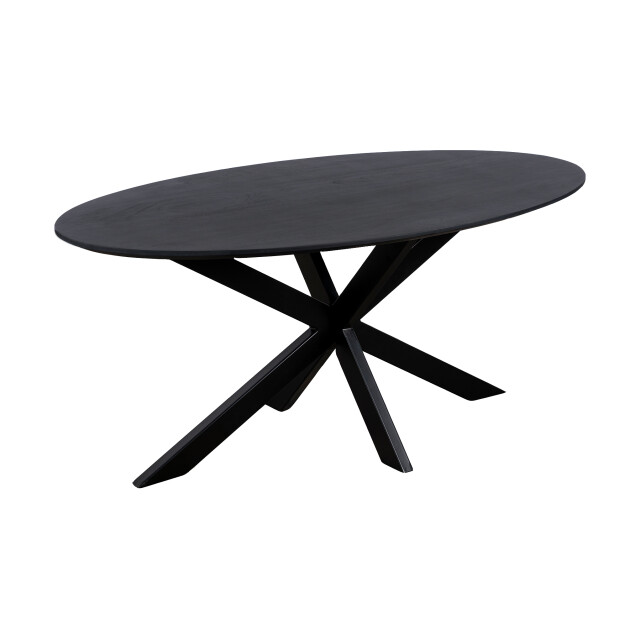 QUVIO Eettafel sofia – ovaal – 160x90 cm – kruispoot – 3177757 large