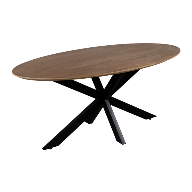QUVIO Eettafel sofia– ovaal – 180x90 cm – kruispoot – 3181644 large