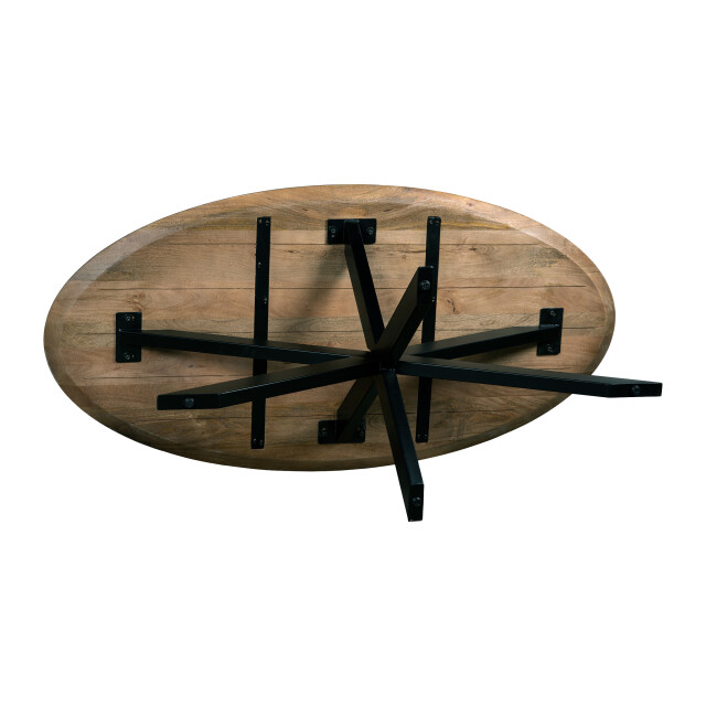 QUVIO Eettafel sofia– ovaal – 180x90 cm – kruispoot – 3181644 large