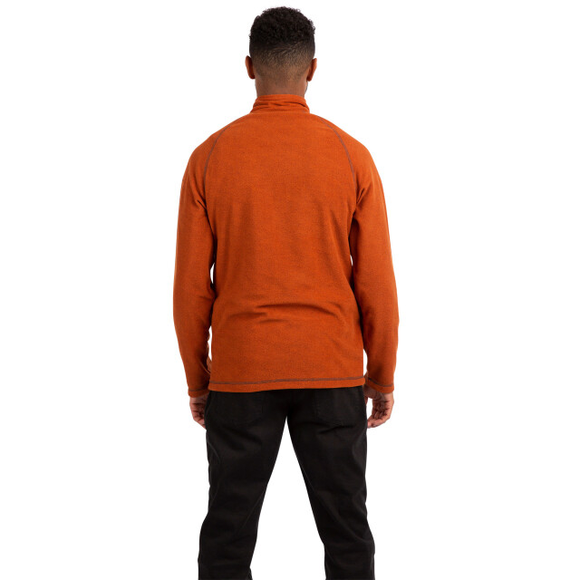 Trespass Heren keynote anti pluis 1/4 rits fleece vest UTTP4242_burntorange large