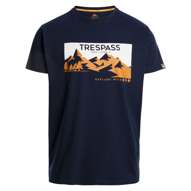 Trespass Heren nottaway bedrukt t-shirt UTTP6981_navy large