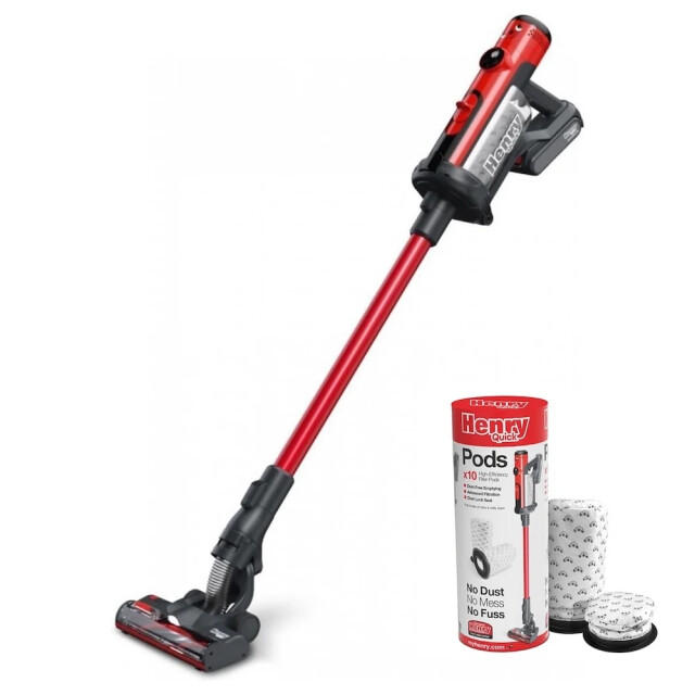 Numatic Henry hen100r henry quick draadloze steelstofzuiger + pods 5028965828076a large