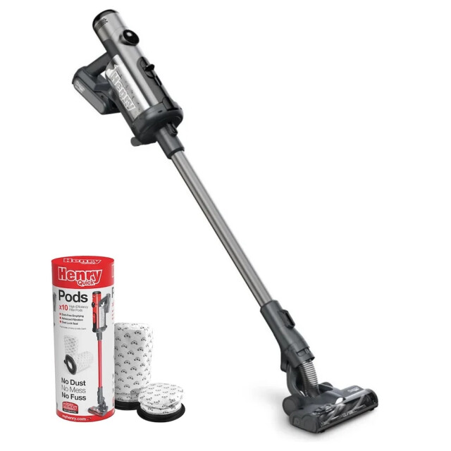 Numatic Hen100r henry quick draadloze steelstofzuiger + gratis pods 5028965836736a large