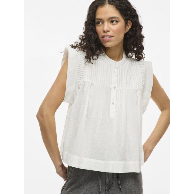 Vila vikatinka s/l short shirt 141052 snow white 06010.999.0010 large