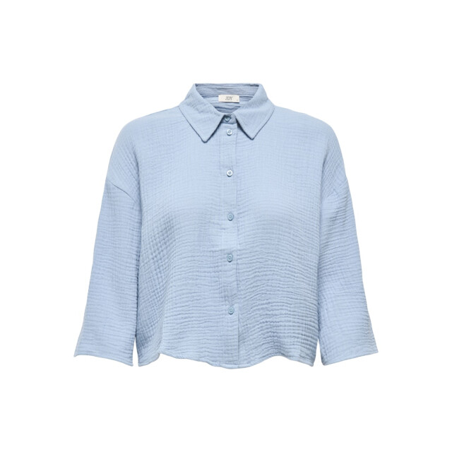 Jacqueline de Yong theis life 3/4 crop shirt wvn no 15307159 soft chambray 06615.210.0038 large