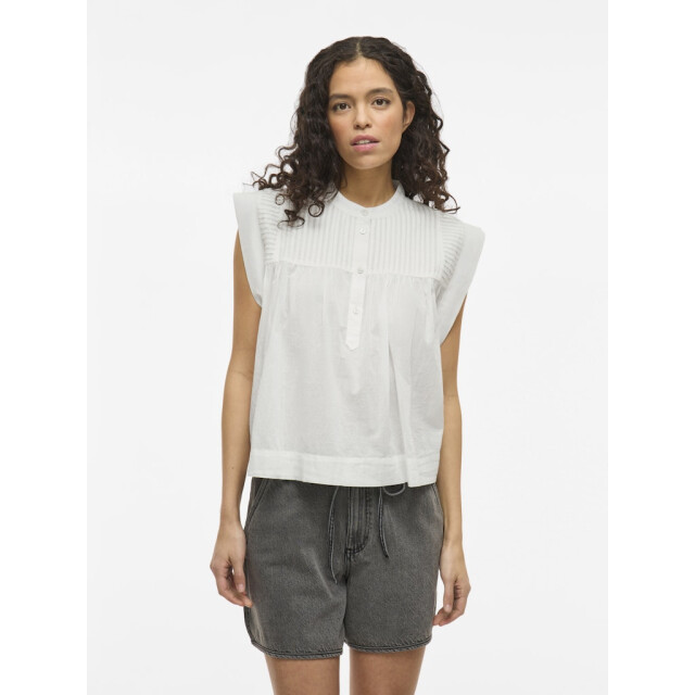 Vila vikatinka s/l short shirt 141052 snow white 06010.999.0010 large