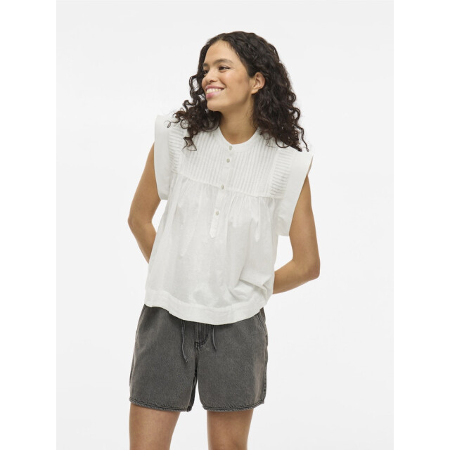 Vila vikatinka s/l short shirt 141052 snow white 06010.999.0010 large