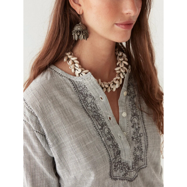 Maison Hotel blouse lm cas blue stripes 06615.241.0026 large