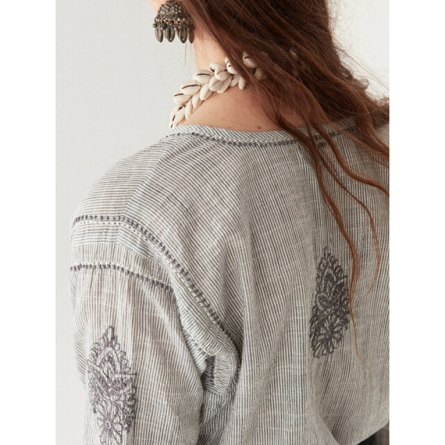 Maison Hotel blouse lm cas blue stripes 06615.241.0026 large