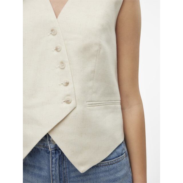 Vero Moda vmflorence sl linen waistcoat 10306673 birch 06226.198.0019 large