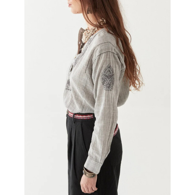 Maison Hotel blouse lm cas blue stripes 06615.241.0026 large