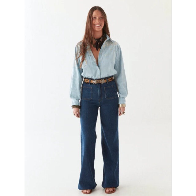 Maison Hotel blouse lm austin mustang blue 06615.268.0007 large