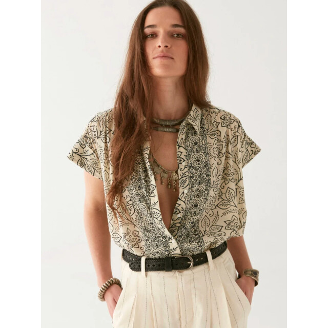 Maison Hotel blouse lm lea white lies 06615.100.0103 large