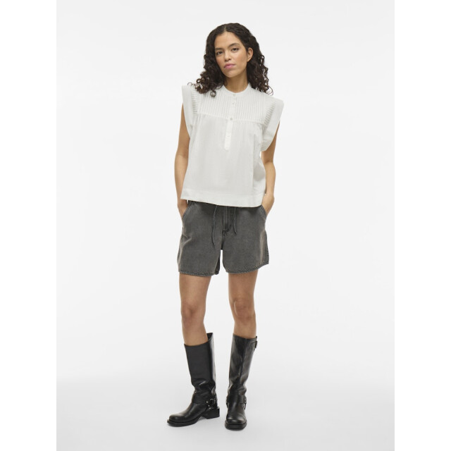 Vila vikatinka s/l short shirt 141052 snow white 06010.999.0010 large
