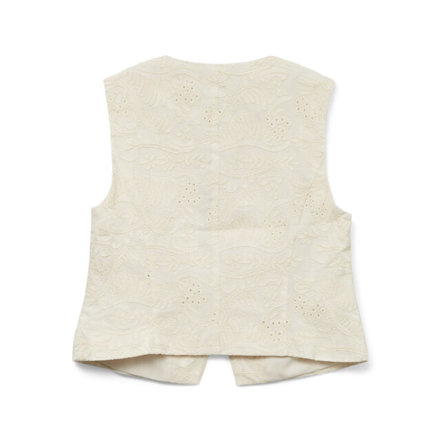 Vero Moda vmeline sl short embr waistcoat 10329144 cloud dancer 06226.198.0010 large