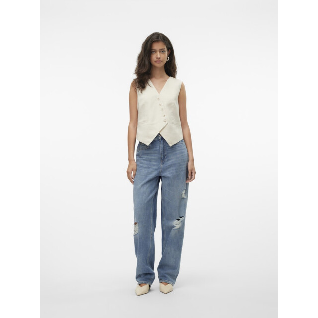 Vero Moda vmflorence sl linen waistcoat 10306673 birch 06226.198.0019 large