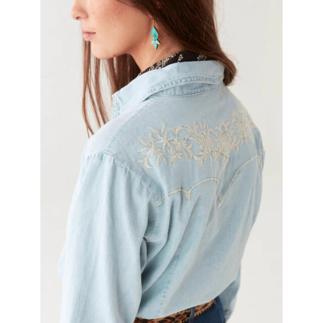 Maison Hotel blouse lm austin mustang blue 06615.268.0007 large