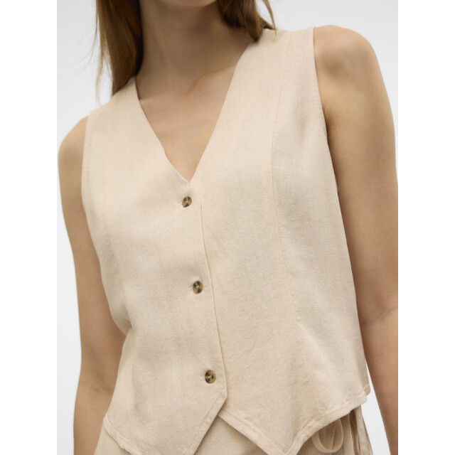 Vero Moda vmmymilo s/l waistcoat wvn ga 10321606 oatmeal 06226.941.0002 large