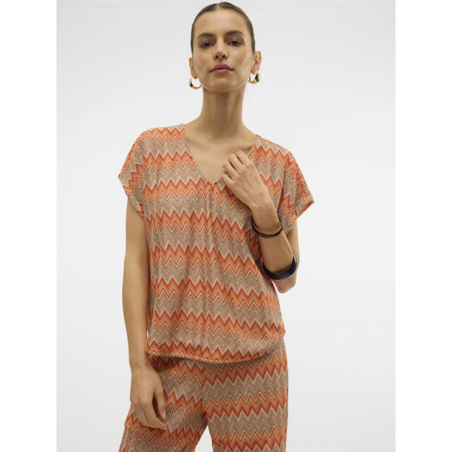 Vero Moda vmdicte ss v-neck top jrs ga vo 10328139 dubarry 06011.500.0012 large