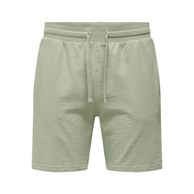 Only & Sons onskian life reg seersucker shorts 22029752 seagrass 05414.343.0005 large